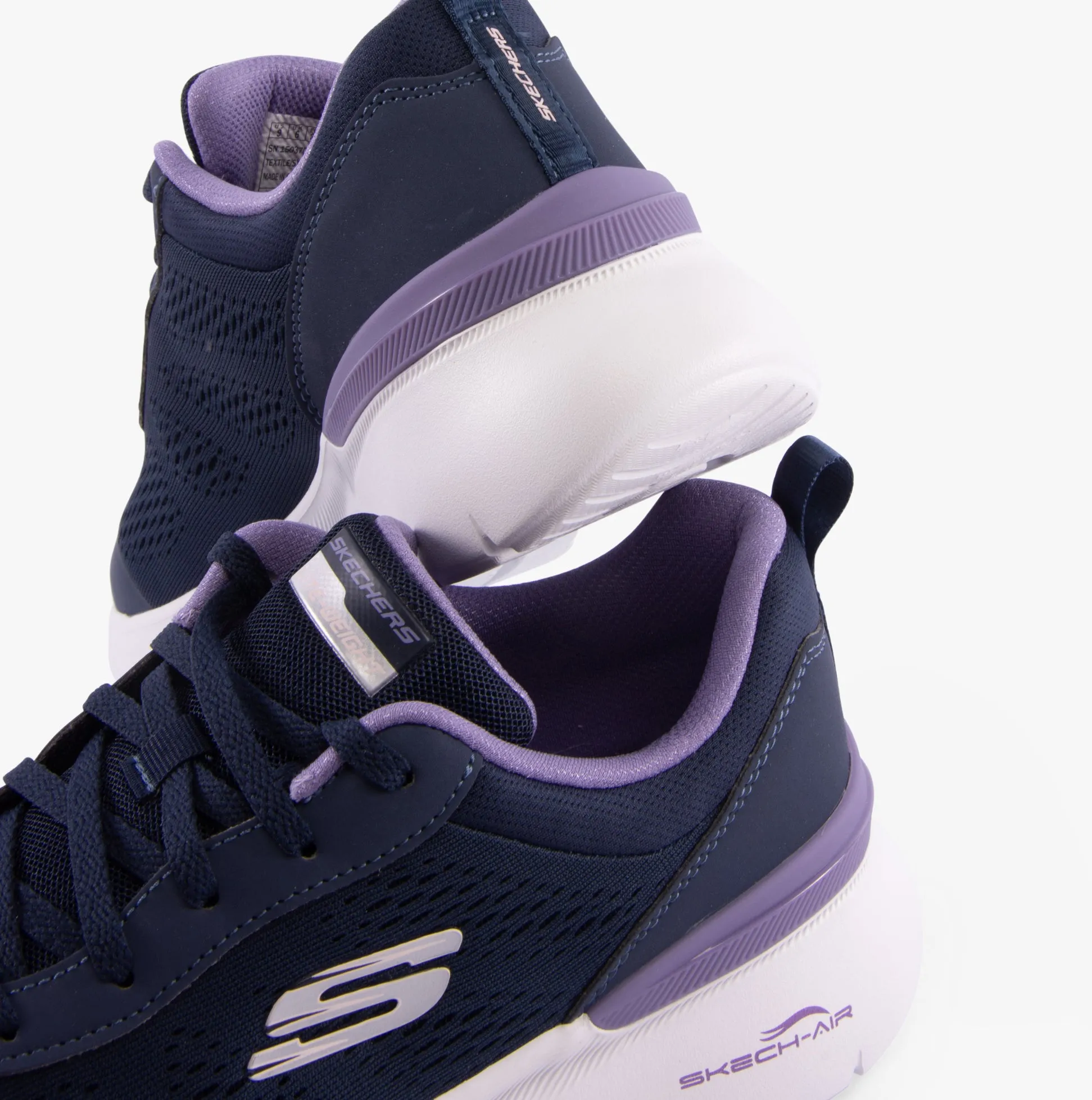 150370/NVLV SKECH-AIR DYNAMIGHT 2.0 - NEW Womens Trainers Navy/Lavender