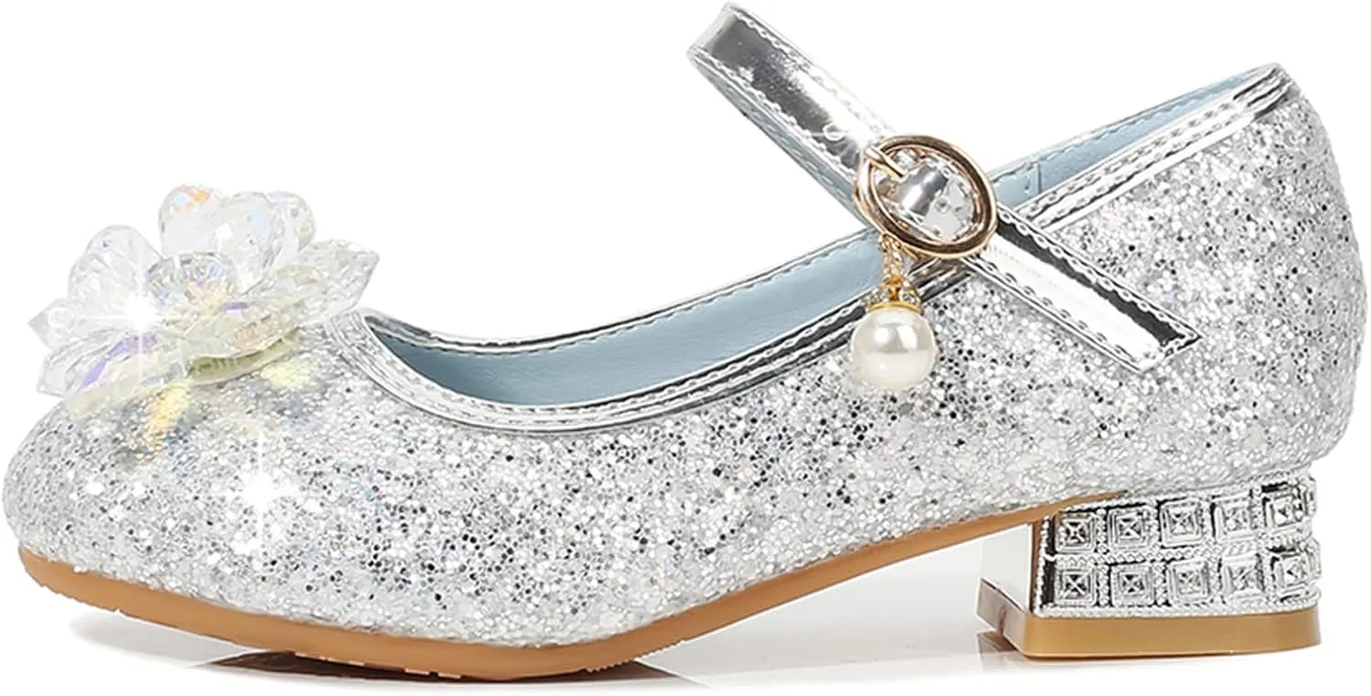 7 Toddler Girl Slippers Toddler Little Kid Girls Dress Pumps Glitter Sequins Toddler Girls Kitty Slippers