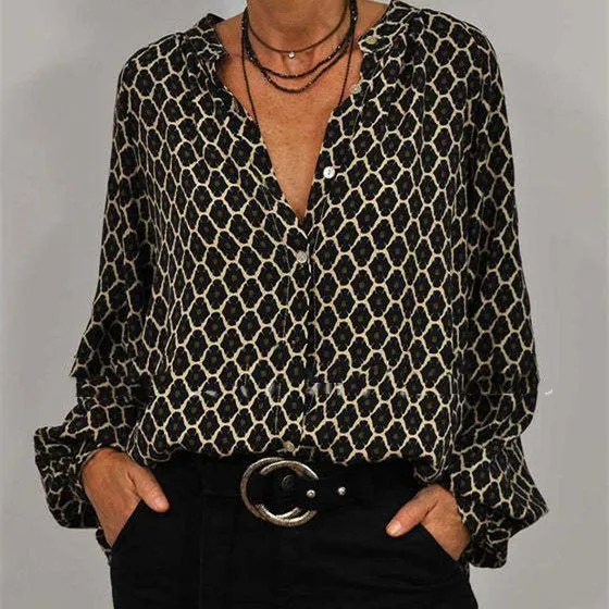 Antonia | Graceful Patterned Long-Sleeve