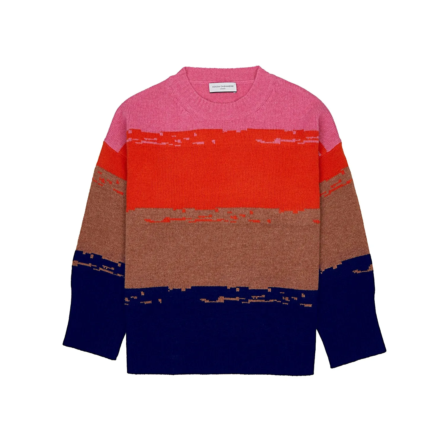 Ariana Block Stripe Navy Jumper