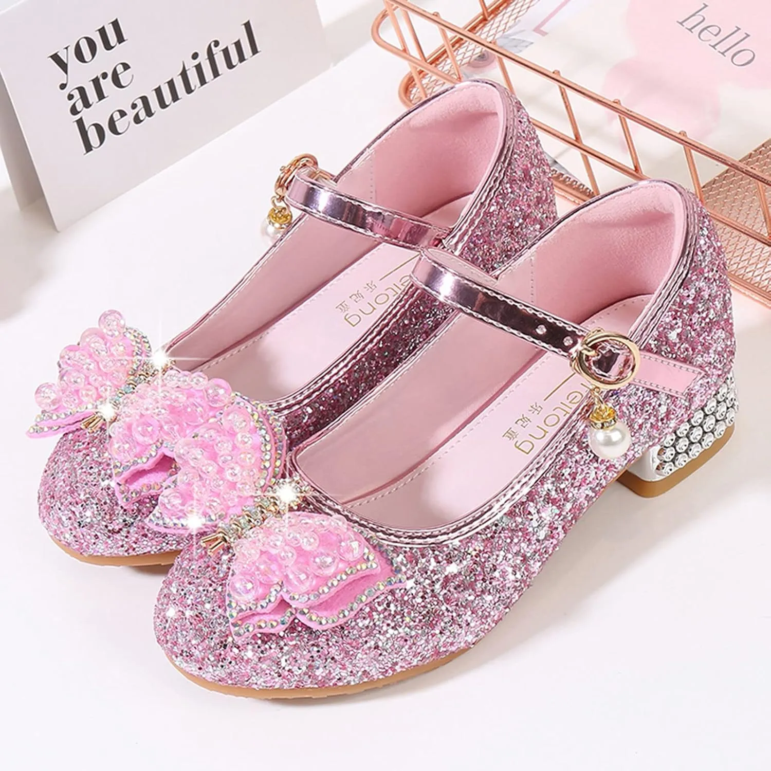 Baby Girl Sandals 12-18 Months Toddler Little Kid Girls Dress Pumps Glitter Sequins Kids Flip Flops Size 2