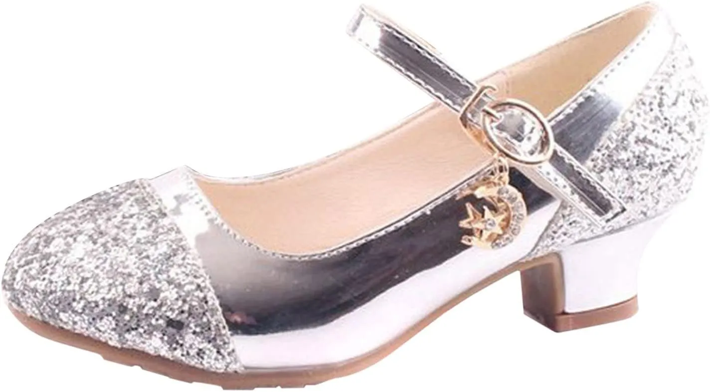 Baby Tennis Shoes Girl Children Shoes High Heels Girls Princess Single Shoes Dress Shoes Kids Wide Tennis Shoes