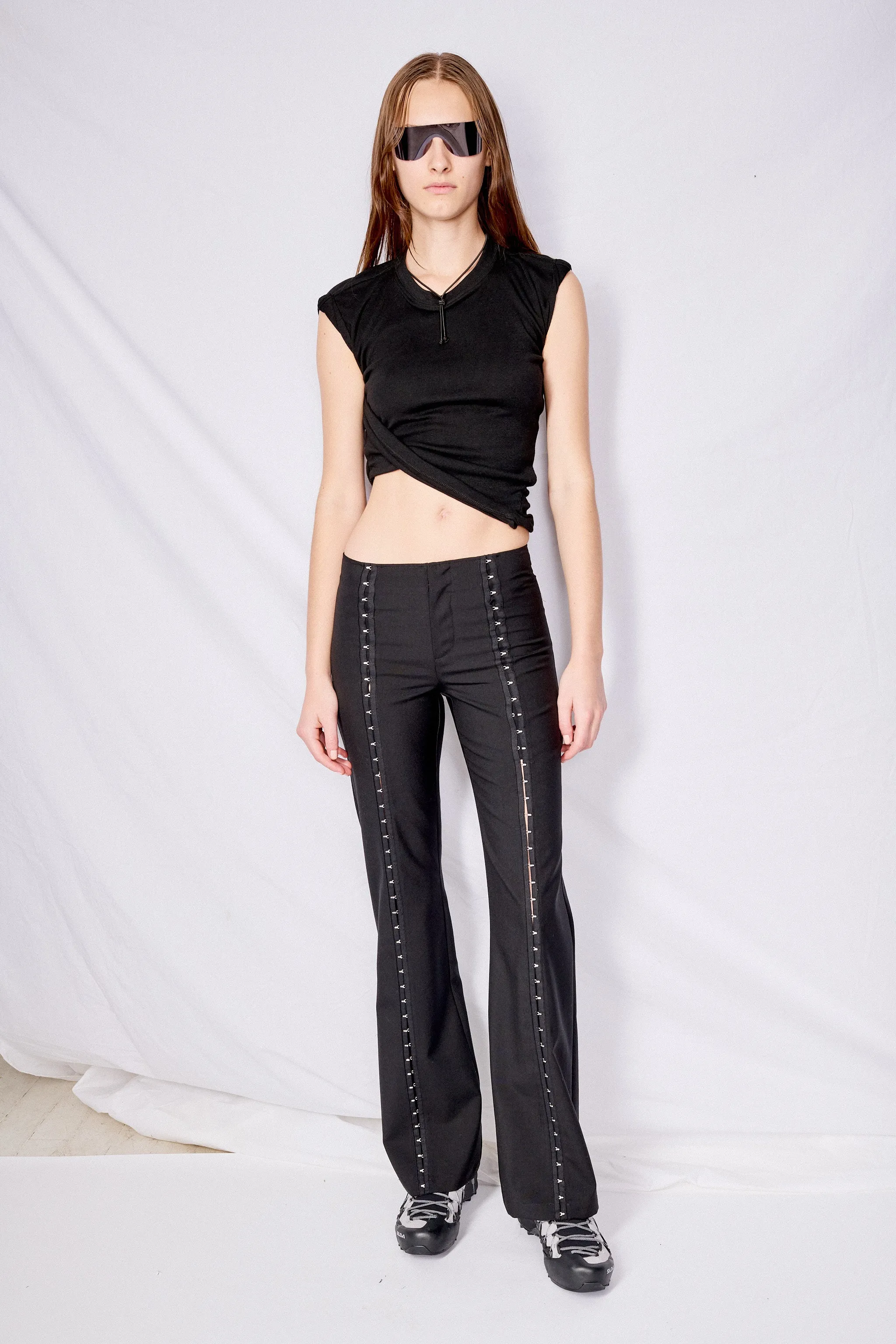 Black Bamboo Twisted Muscle Tee