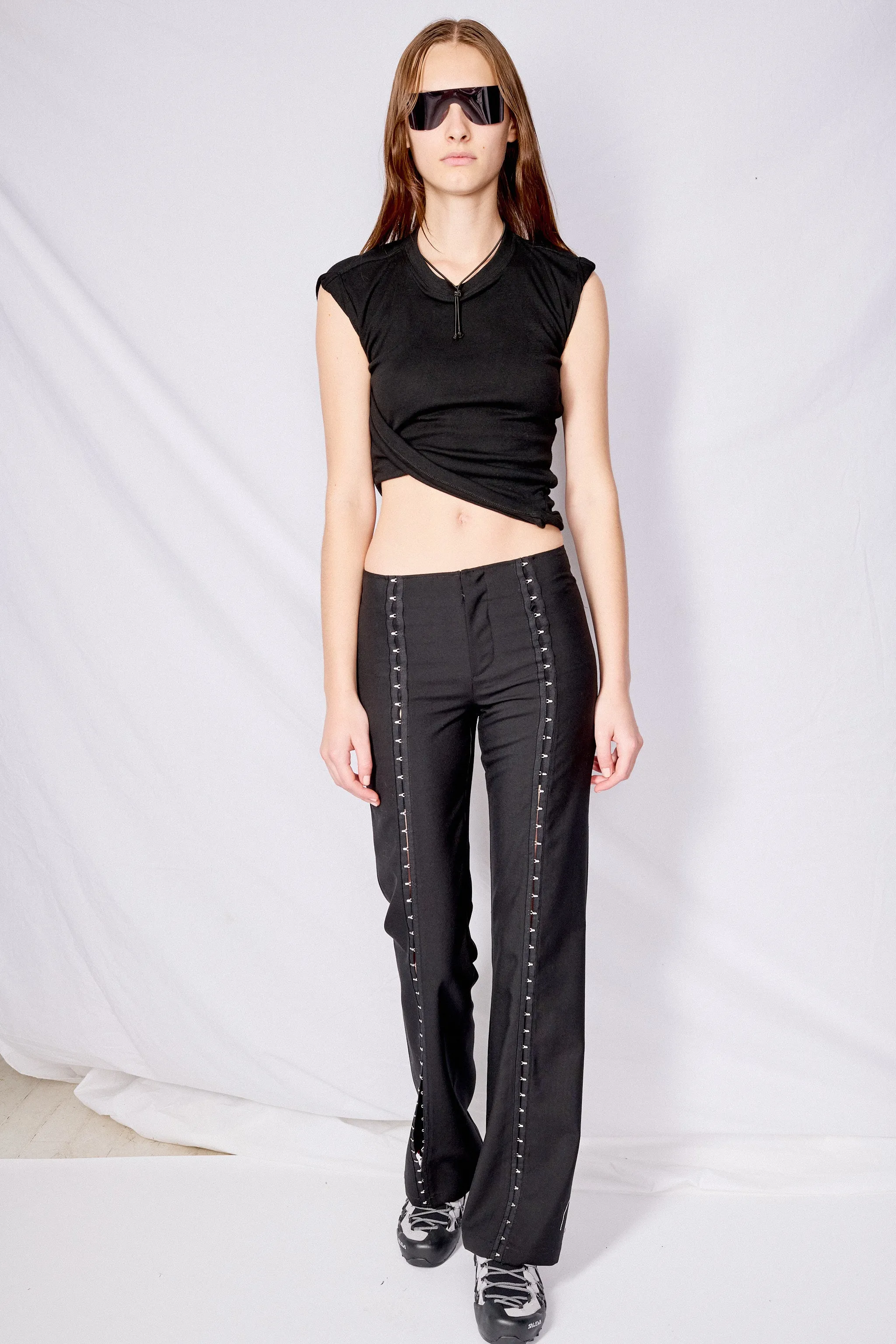 Black Bamboo Twisted Muscle Tee