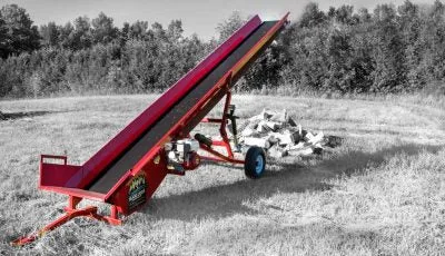 Blacks Creek Firewood Conveyors, Cleats & Trash Racks | Length 16', 20', 24' & 30' | Honda Engine Horsepower 4.4 HP | Heavy-Duty Steel Frame