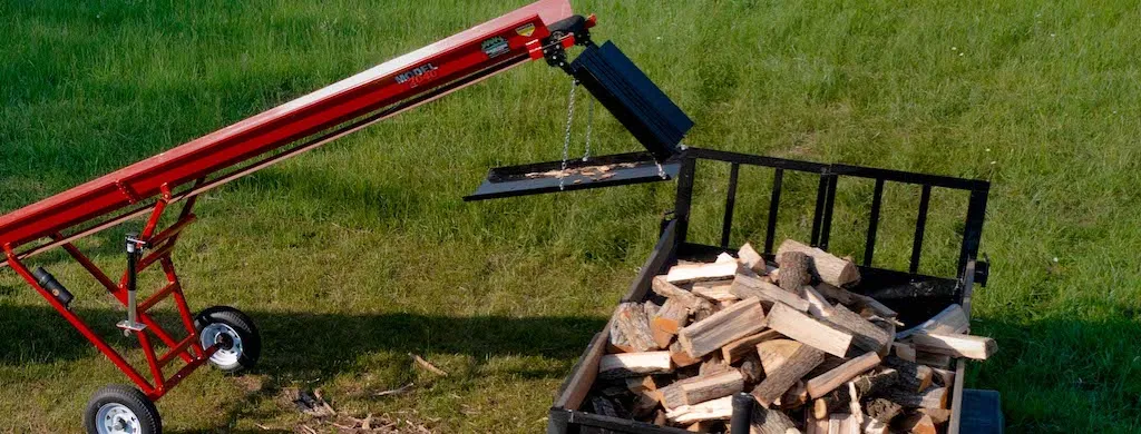 Blacks Creek Firewood Conveyors, Cleats & Trash Racks | Length 16', 20', 24' & 30' | Honda Engine Horsepower 4.4 HP | Heavy-Duty Steel Frame