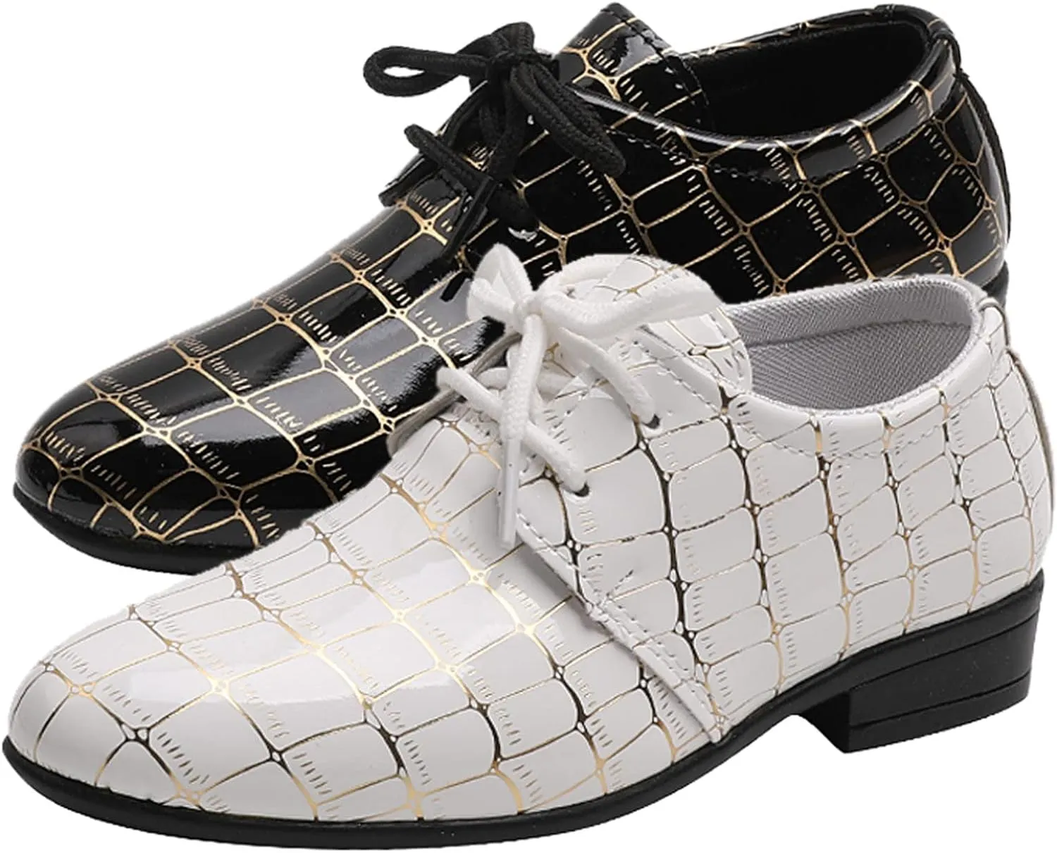 Boys Pointed Toe Dress Shoes Boys Dress Oxfor Formal Shoes Toddler Lace Up Loafer Girls Shoes Size 3 Big Girls