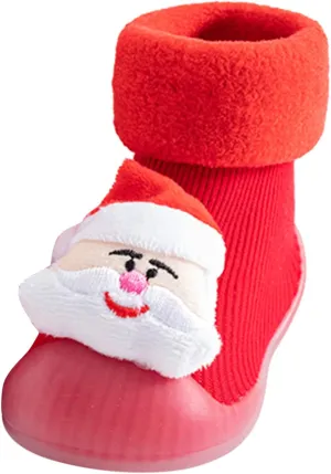 Breathable Shoe Christmas Kids 3D Socks Baby Cartoon Shoes Toddler Boys Slipper Prewalker Kids Shoes Size 4