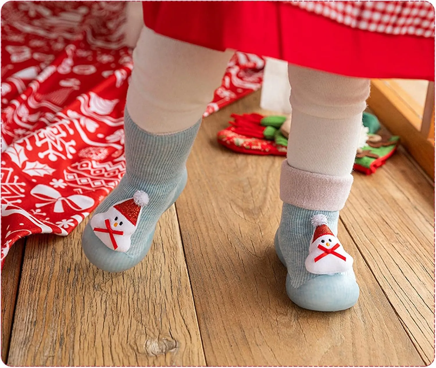 Breathable Shoe Christmas Kids 3D Socks Baby Cartoon Shoes Toddler Boys Slipper Prewalker Kids Shoes Size 4
