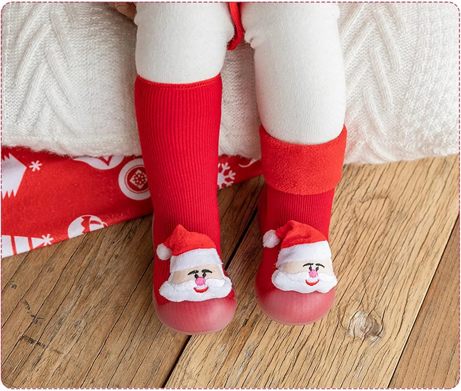 Breathable Shoe Christmas Kids 3D Socks Baby Cartoon Shoes Toddler Boys Slipper Prewalker Kids Shoes Size 4