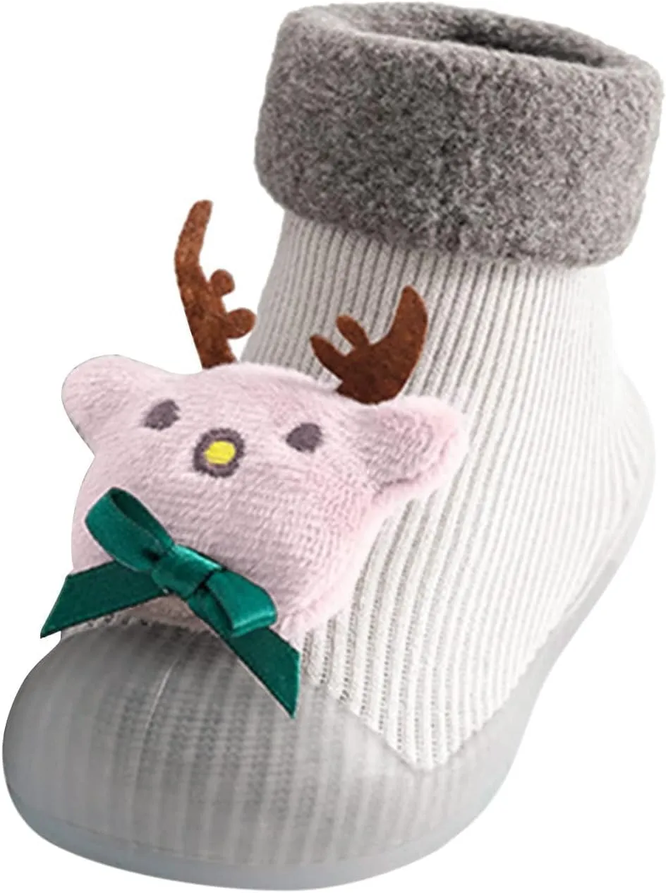 Breathable Shoe Christmas Kids 3D Socks Baby Cartoon Shoes Toddler Boys Slipper Prewalker Kids Shoes Size 4
