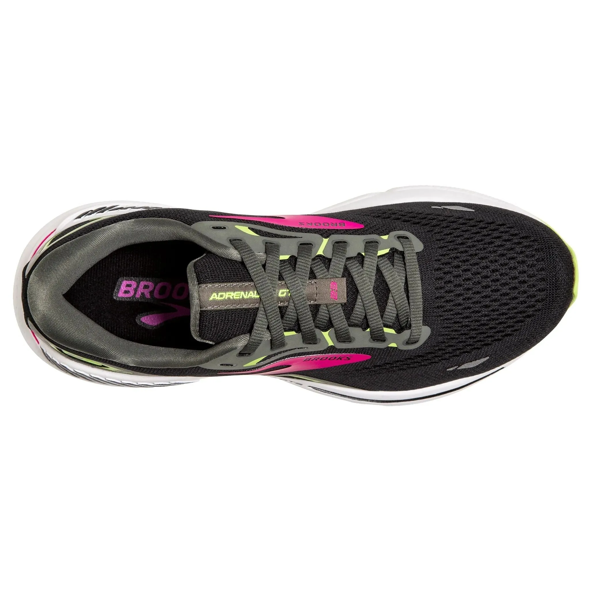 Brooks Women's 120381 037 Adrenaline GTS 23 Black Gunmetal Sharp Cushion Support Running Shoes