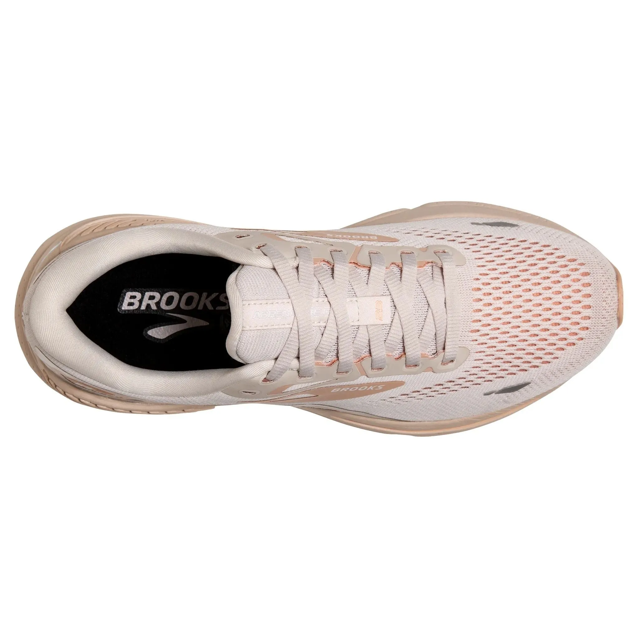 Brooks Women's 120381 259 Adrenaline GTS 23 Crystal Grey Villa White Cushion Support Running Shoes