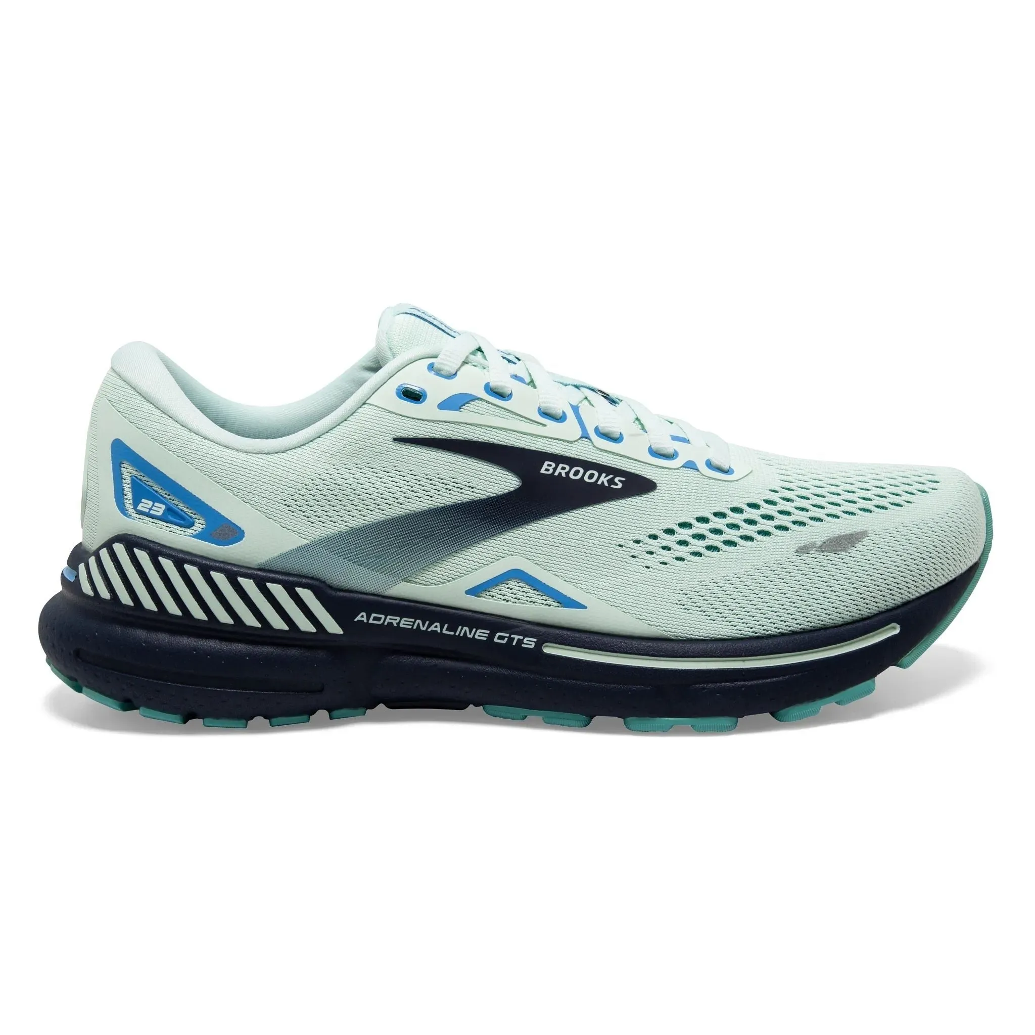 Brooks Women's 120381 471 Adrenaline GTS 23 Blue Glass Nile Blue Marina Cushion Support Running Shoes