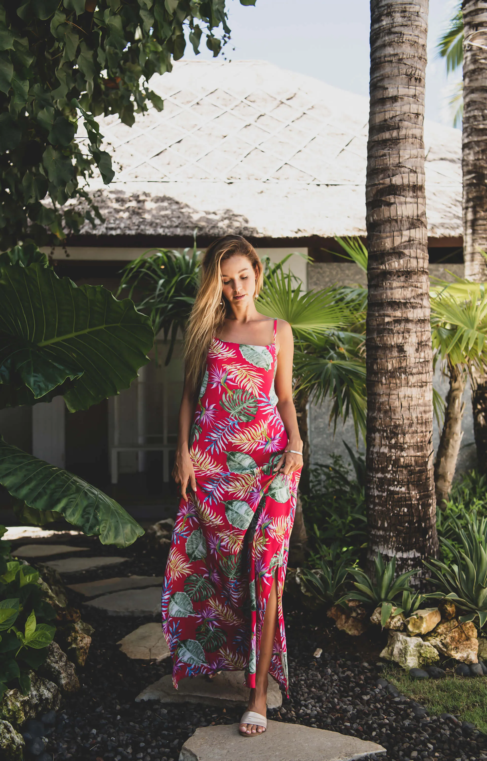 Bulan Sabit, Tropical, Maxi Dress, Wholesale