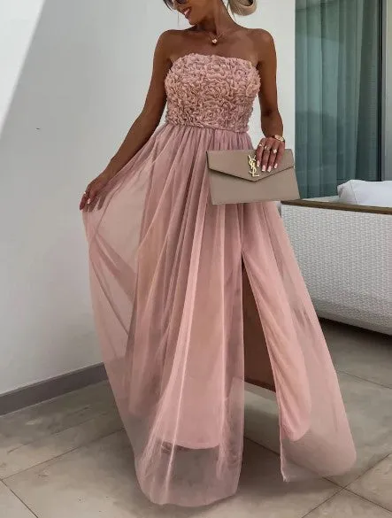 Calisse - Strapless Graceful Dress