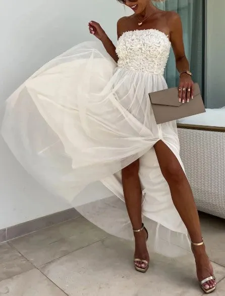 Calisse - Strapless Graceful Dress