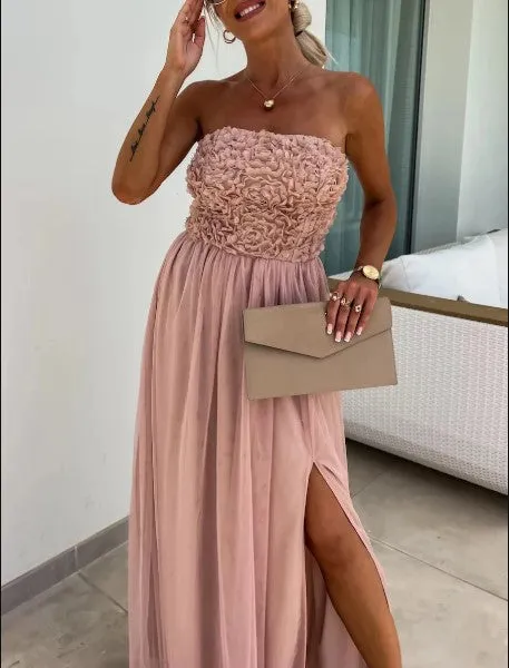 Calisse - Strapless Graceful Dress