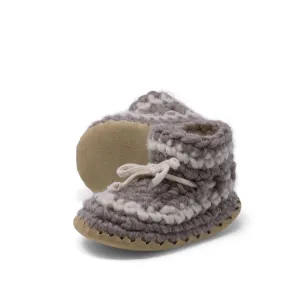 Child Slipper (3 - 5 years) Grey with Stripe