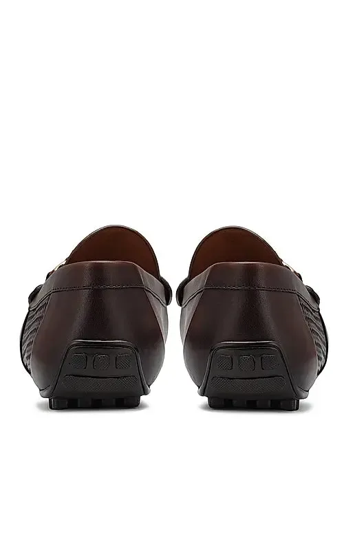 Coffee Moccasins With Braided Panel