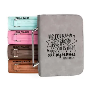 Counts the Stars - Psalm 147-4 - Bible Book Cover