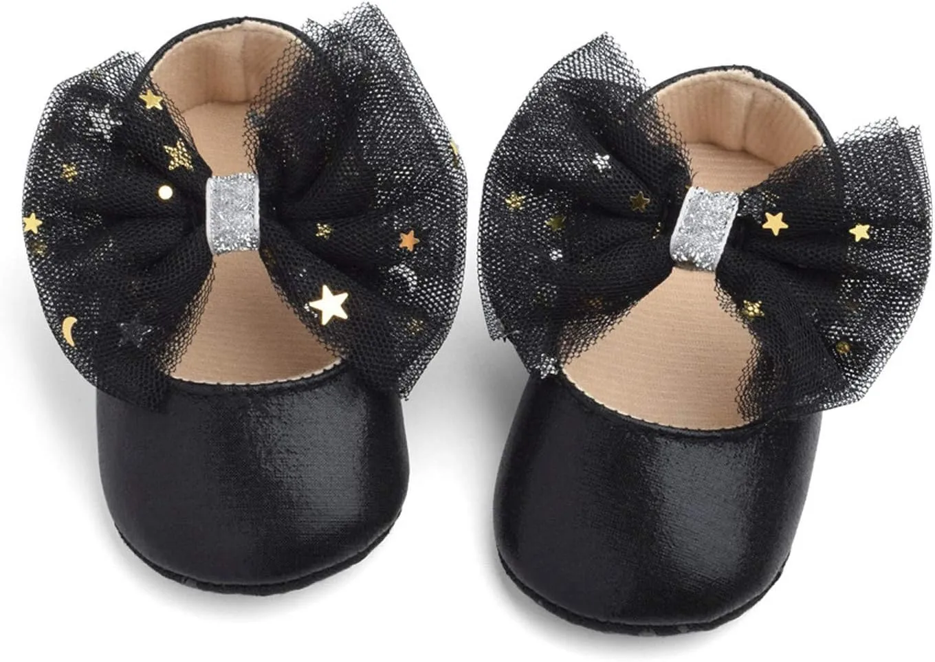 DEESEE(TM)_Home Baby Shoes, Baby Girls Mary Janes Flat Bowknot Rubber Sole First Walker Princess Dress Shoes
