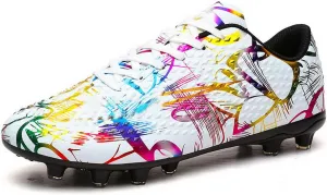 DHOVOR Mens Womens Soccer Cleats FG Football Shoes Unisex Adult Athletics Football Trainers Football Cleats Teenagers Soccer Shoes