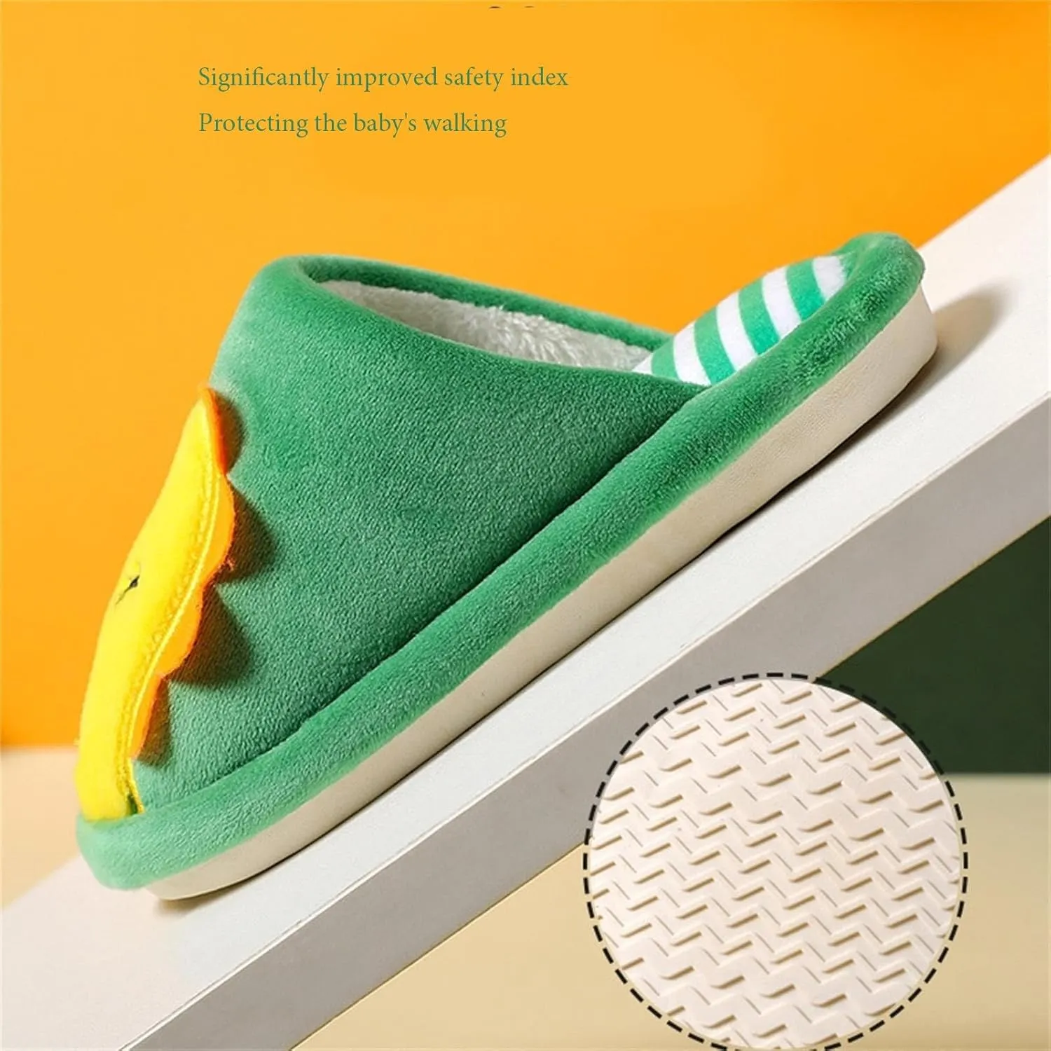 Dinosaur Slippers Toddler House Slippers Boys Girls Warm Slippers Cartoon Fuzzy Slippers Baby Kids Winter Shoes
