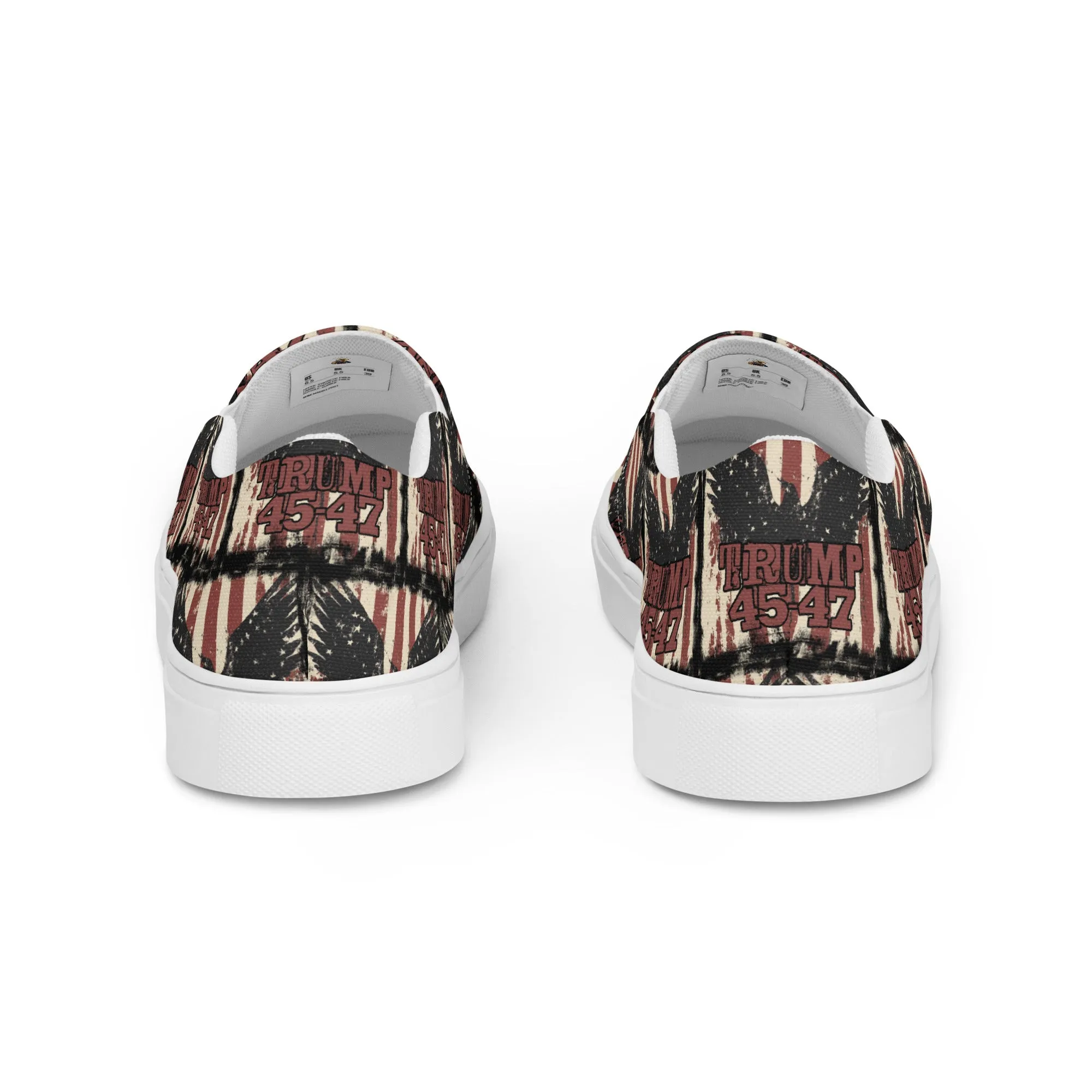 Distressed flag and eagle, Men’s slip-on canvas shoes