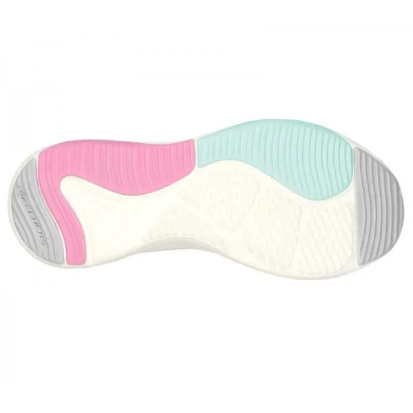 D'LUX FITNESS-ROAM FREE Ladies Lace-Up Trainers Light Grey/Multi