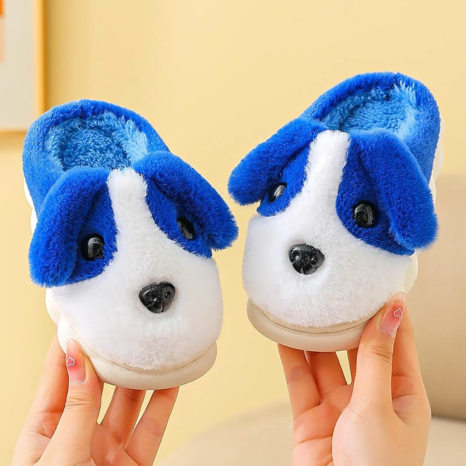 Dog Cotton Slippers Toddler Funny House Slippers Girls Boys Winter Indoor Outdoor Fuzzy Warm Cozy Household Shoes