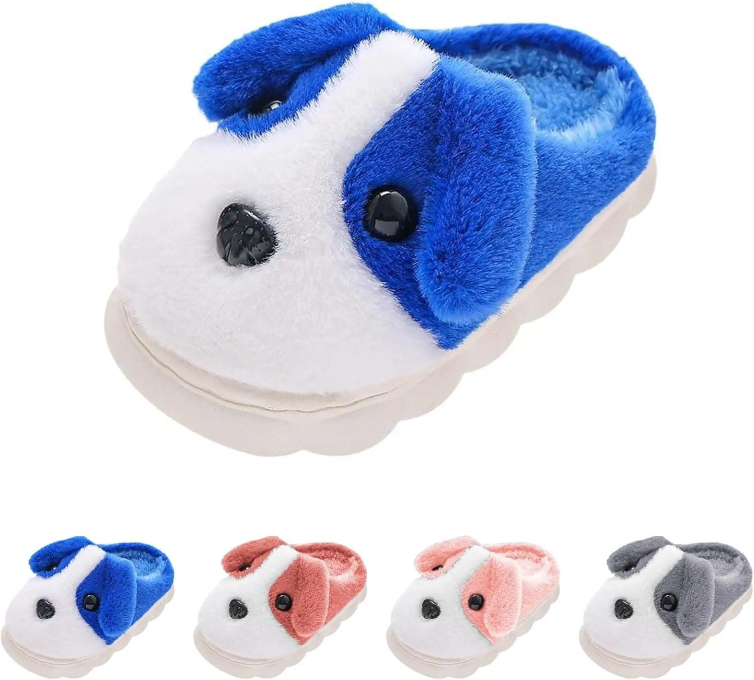 Dog Cotton Slippers Toddler Funny House Slippers Girls Boys Winter Indoor Outdoor Fuzzy Warm Cozy Household Shoes