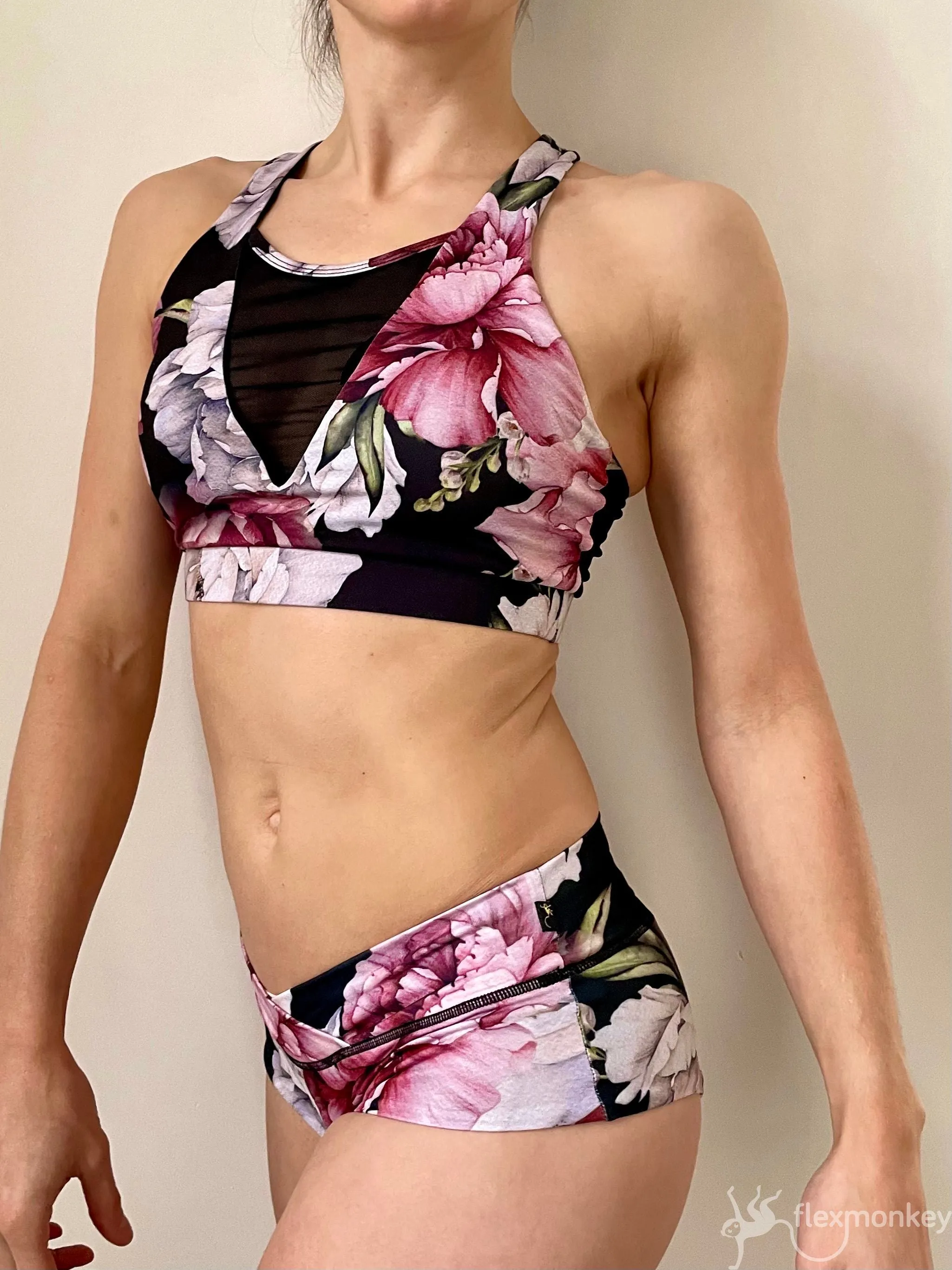 Flexmonkey Graceful Mesh Top - Peony