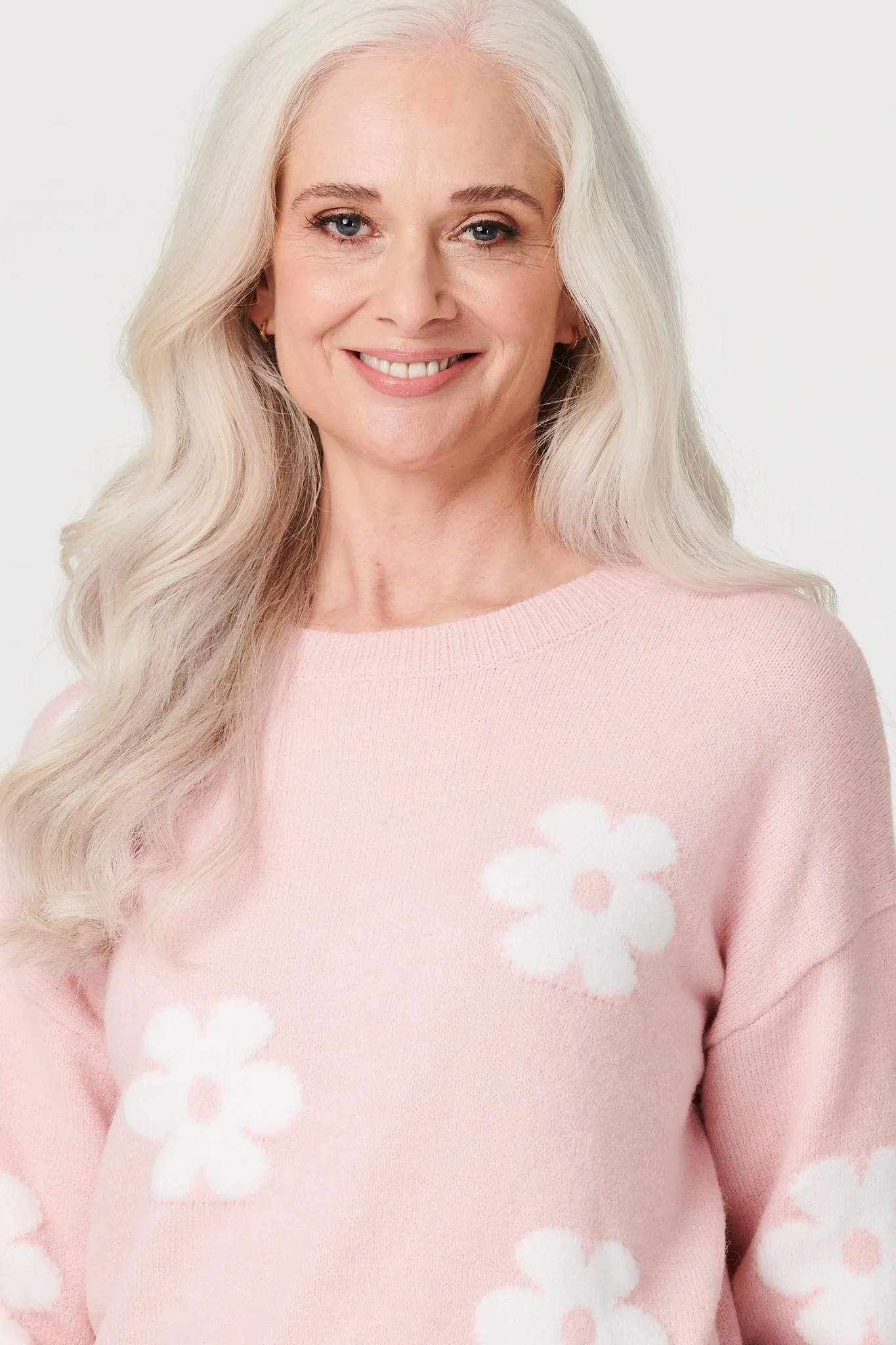 Floral Relaxed Knit Jumper