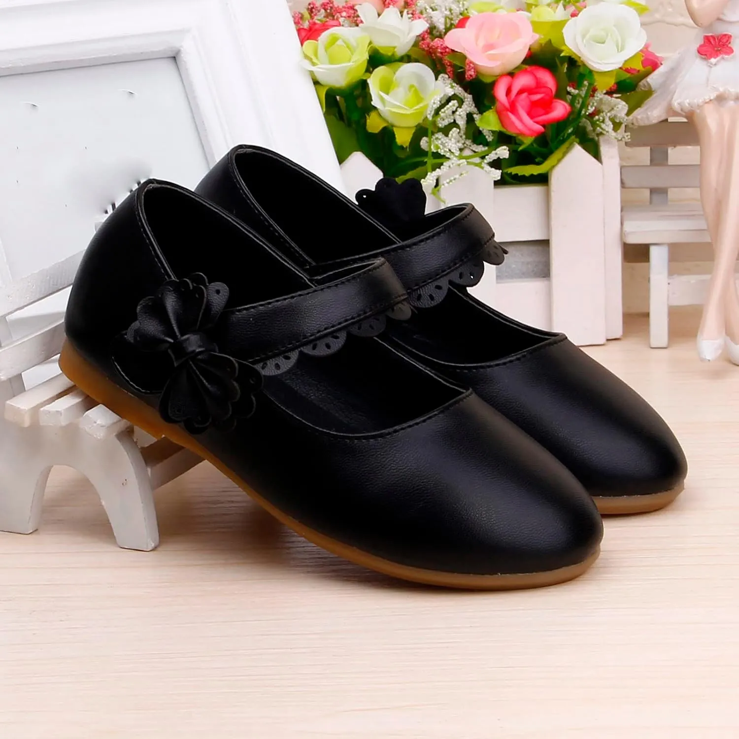 Girls Dress Shoes Toddler Flower Girl Little Kids Mary Jane Ballet Flats Bow Wedding School Party Communion Shoes