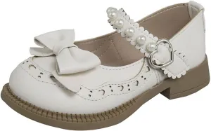 Girls Dress Shoes Wedding Bowknot Leather Princess Shoes Pary School Shoes Lightweight Sandals Wedges for Girls