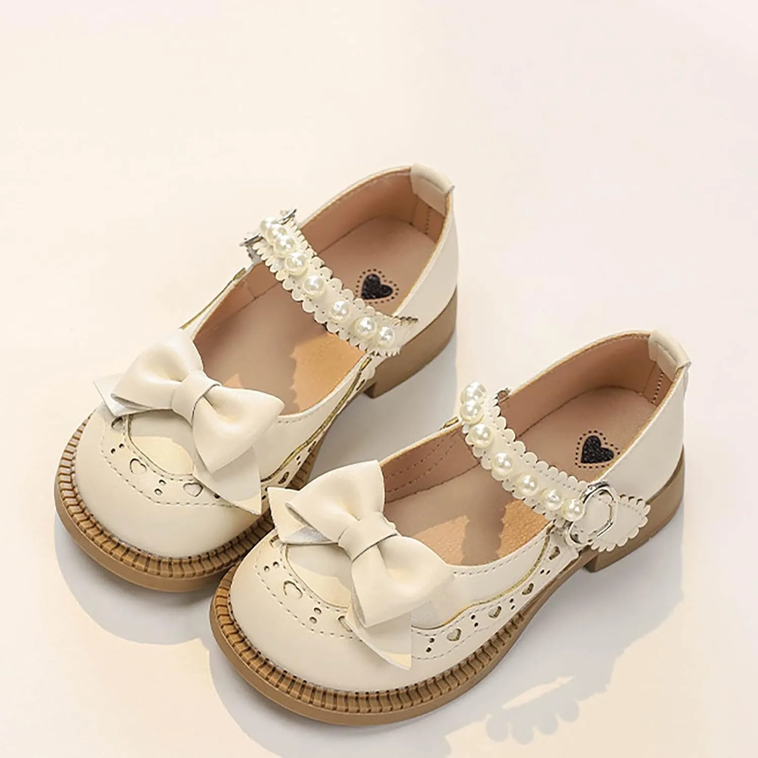 Girls Dress Shoes Wedding Bowknot Leather Princess Shoes Pary School Shoes Lightweight Sandals Wedges for Girls