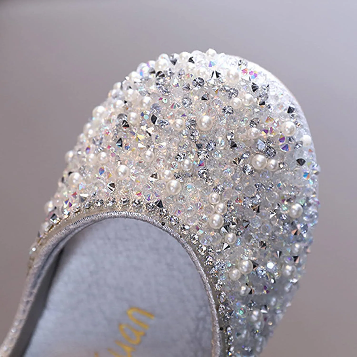 Girls Mary Jane Dress Shoes Rhinestons Flower Girl Wedding Part Shoes Ballet Flat Toddler Ballerina Sandals