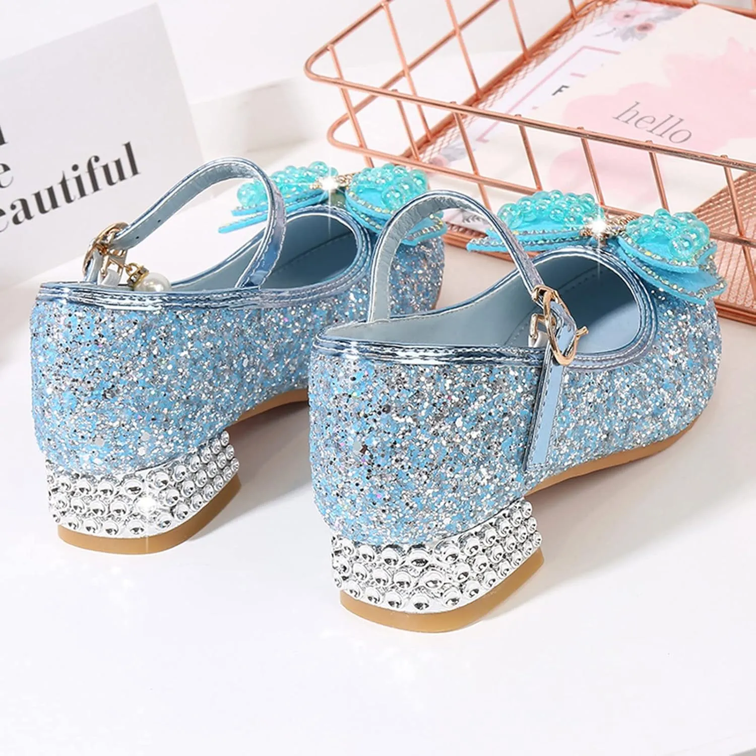 Girls Sandals Size 7 Toddler Toddler Little Kid Girls Dress Pumps Glitter Sequins Sliders Sandals for Girls