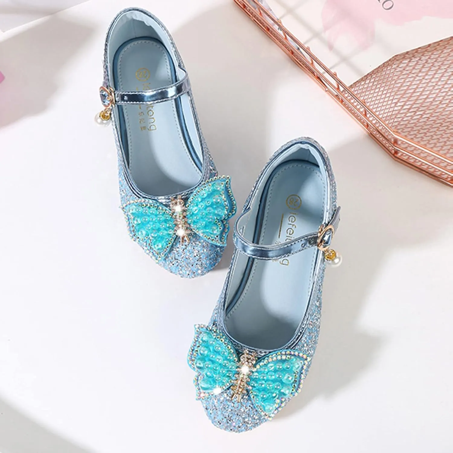 Girls Sandals Size 7 Toddler Toddler Little Kid Girls Dress Pumps Glitter Sequins Sliders Sandals for Girls