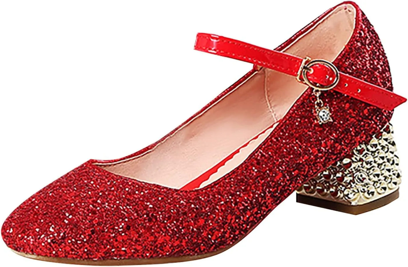 Girls Shoes High Heel Toddler Girls Dress Shoes Sparkle Mary Jane Flower Girls Wedding Birthday Party Prom