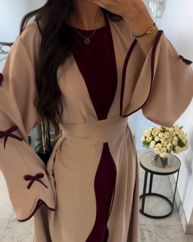 Graceful Bow Cardigan & Dress Twin Set