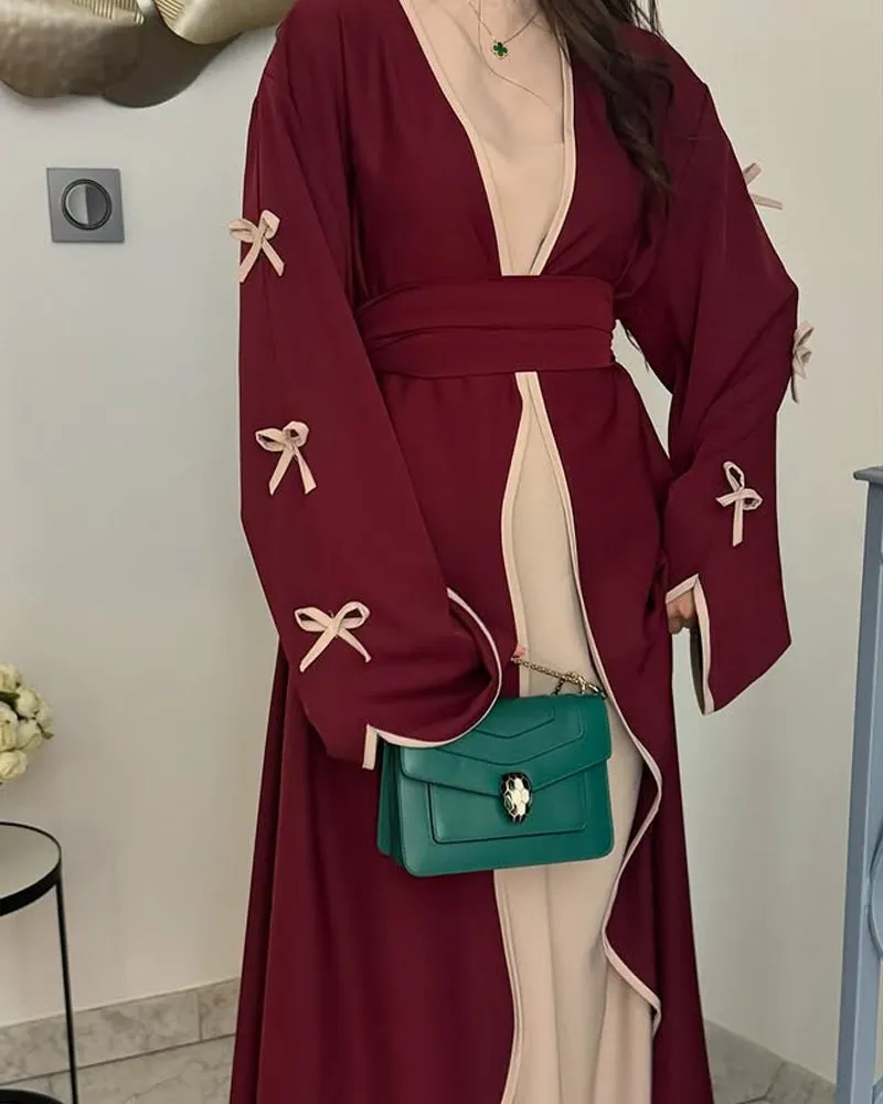 Graceful Bow Cardigan & Dress Twin Set