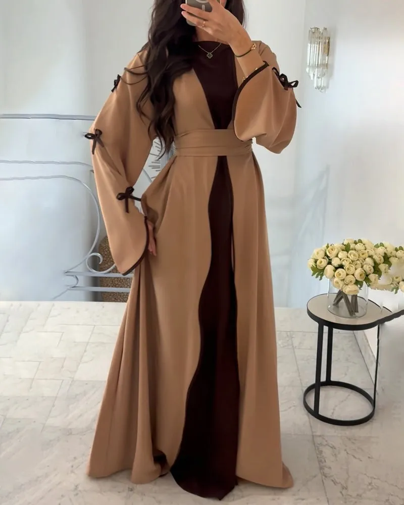 Graceful Bow Cardigan & Dress Twin Set
