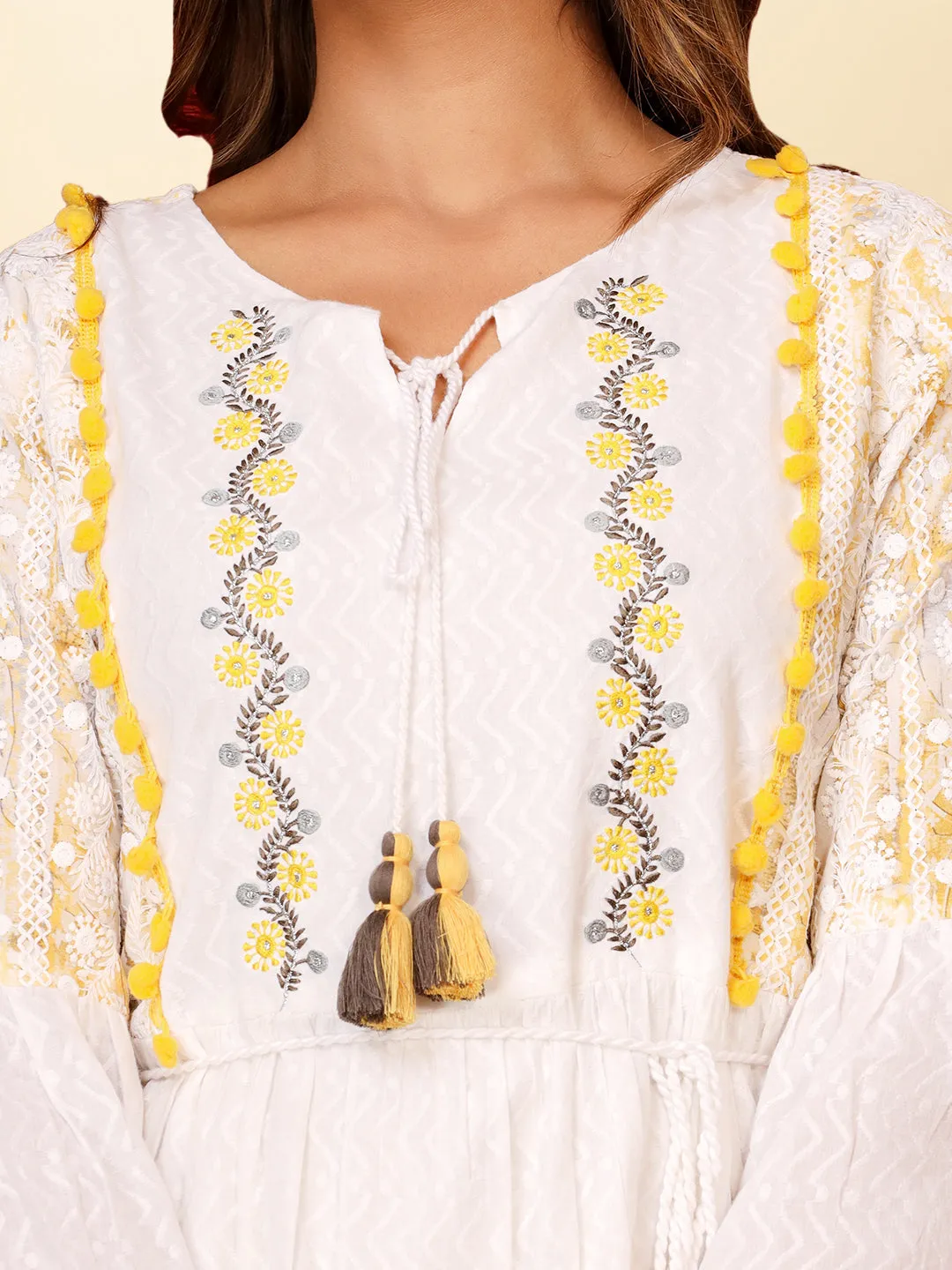 Graceful Cotton Tiered Dress