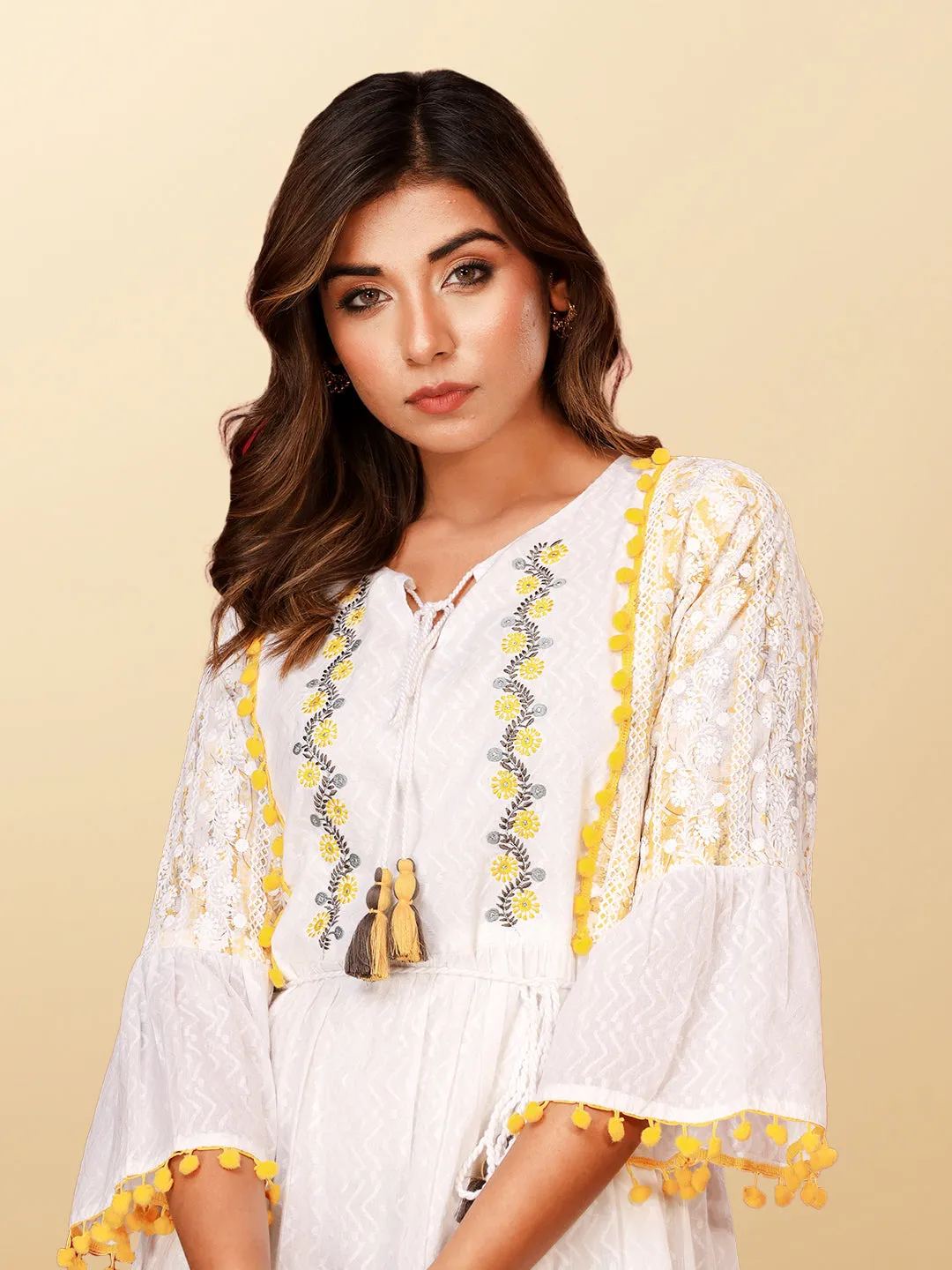Graceful Cotton Tiered Dress