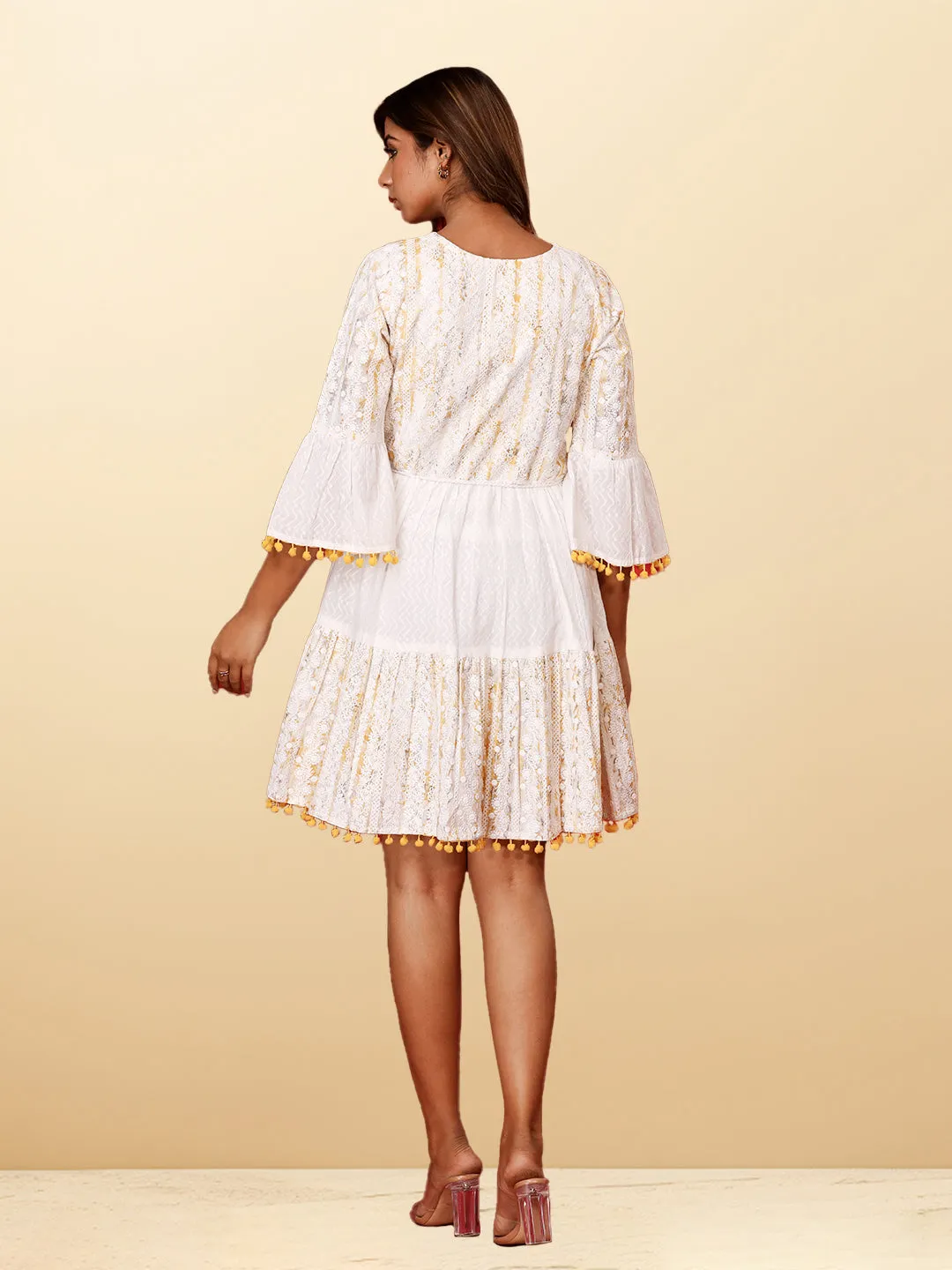 Graceful Cotton Tiered Dress