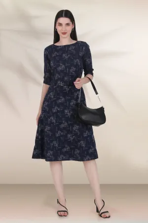 Graceful Drapes Midi Dress