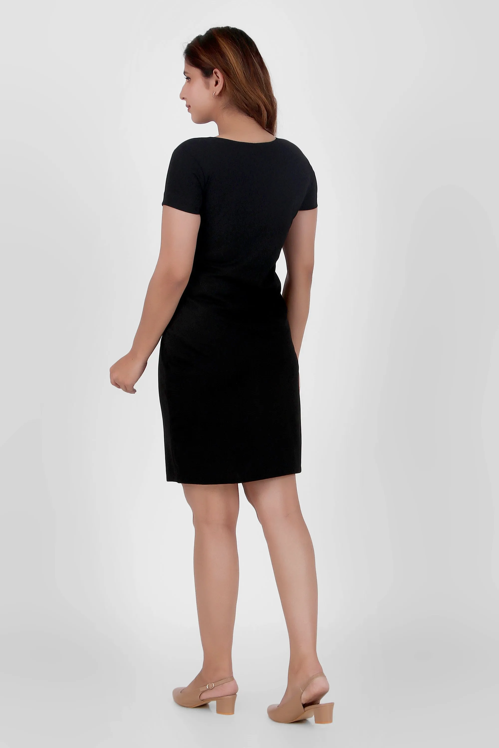 Graceful Gather Sheath Dress