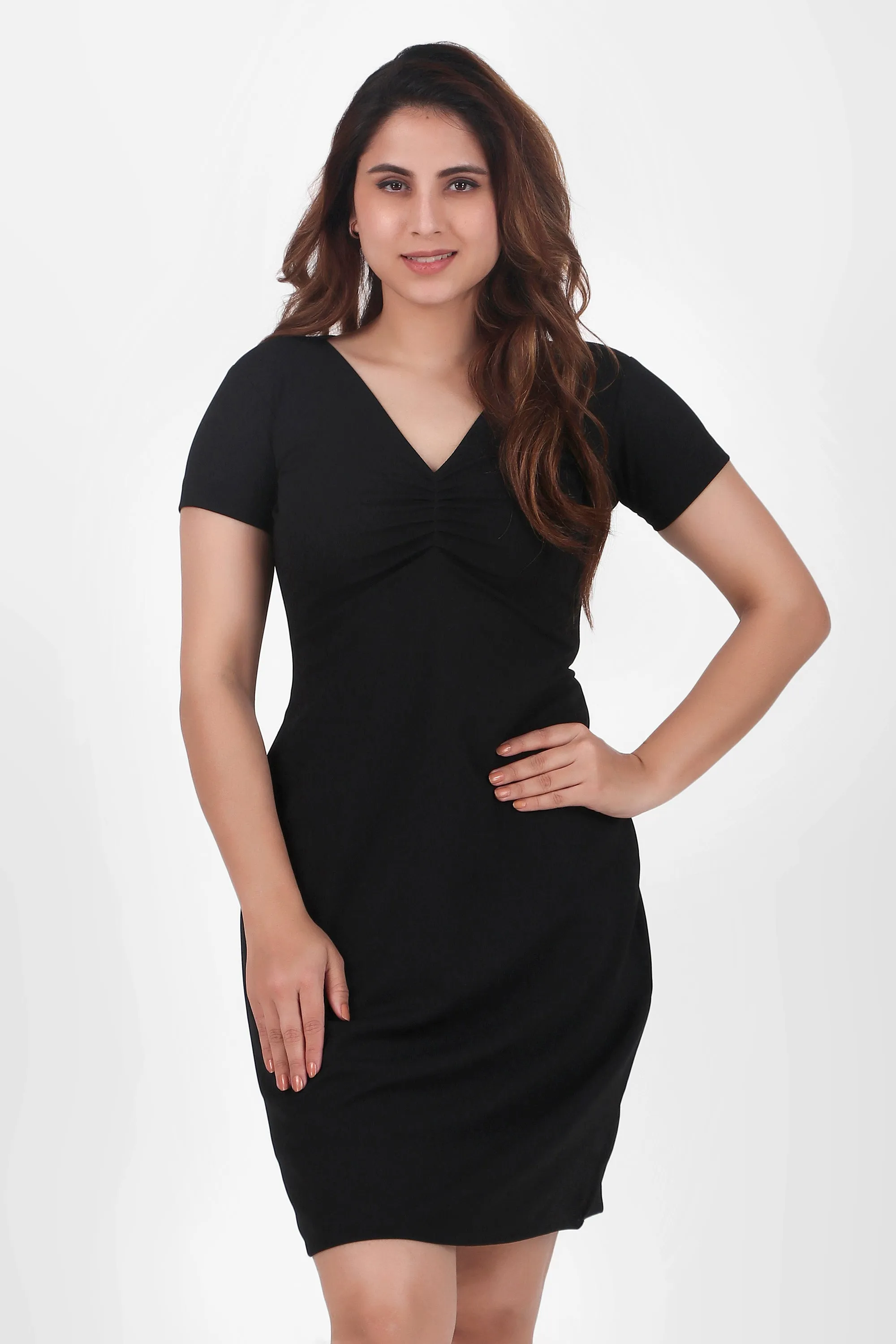 Graceful Gather Sheath Dress